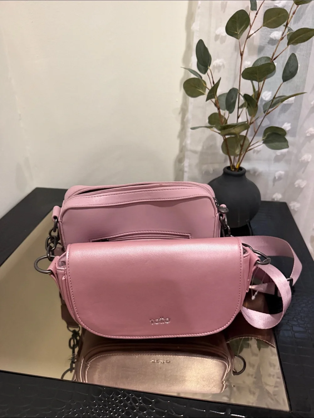 Pink Crossbody Bag - Dusty Pink Women's Shoulder Bag